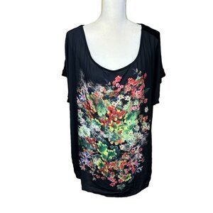 Bellatrix blouse, size 1X, floral, summer, vacation, party, colorful, NWT